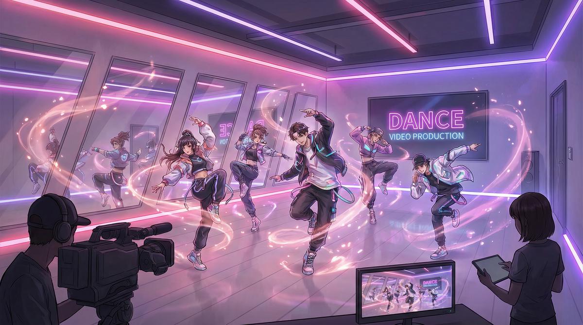 麻豆舞蹈视频拍摄现场